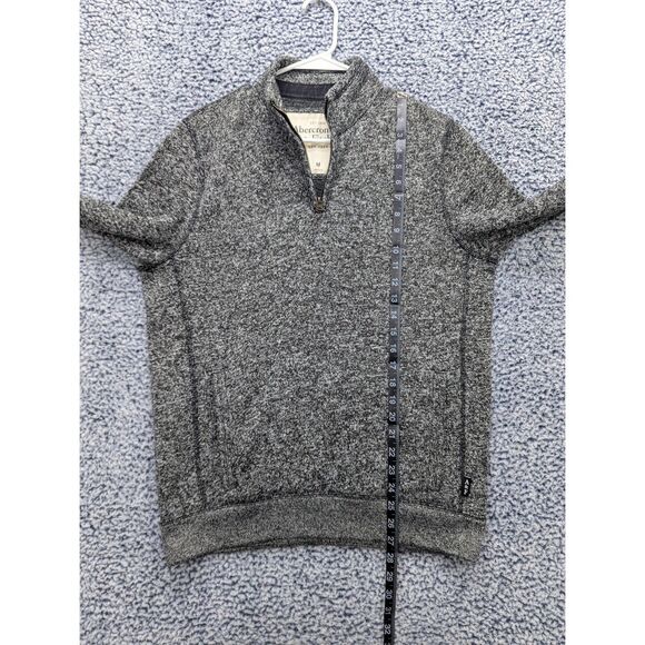 Abercrombie 1/4 Zip Pullover Mens M Fleece Lined Sweater Jacket Preppy Gray - Picture 9 of 11